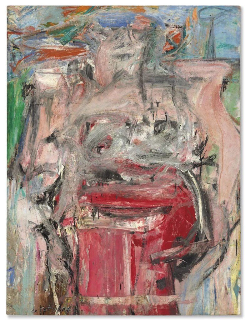 威廉·德·庫寧，《Woman as Landscape》（1954-1955）